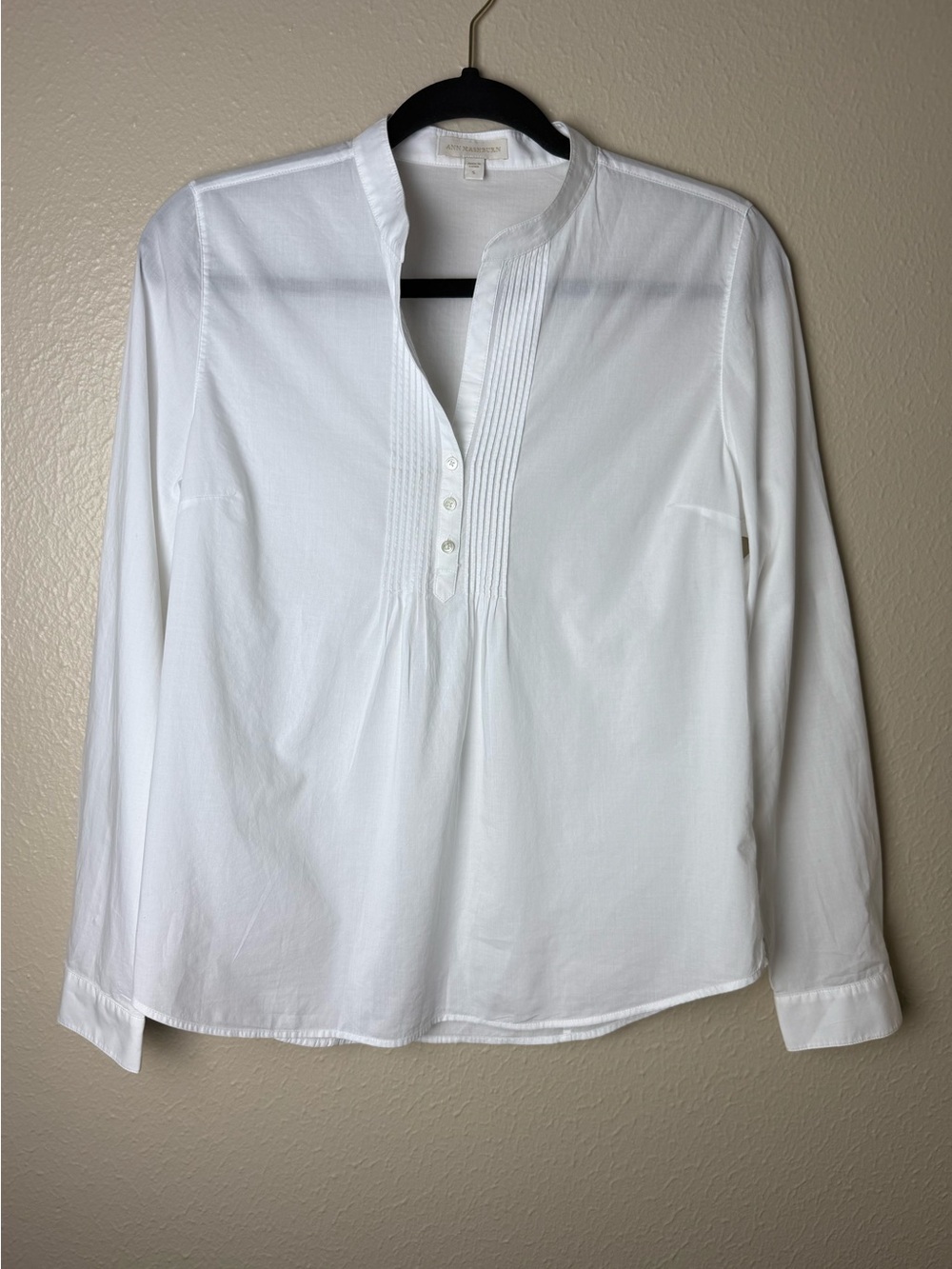 Ann Mashburn white cotton blouse